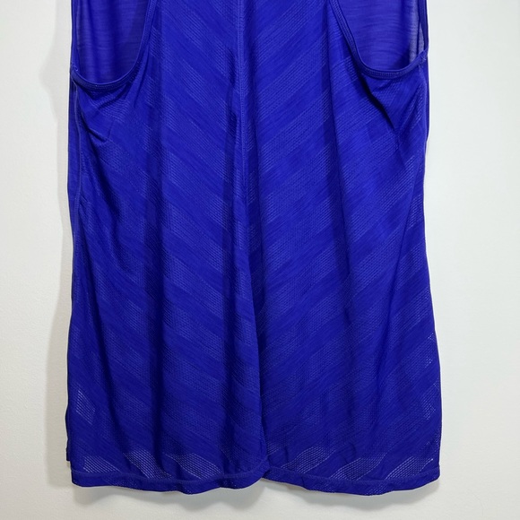 Athleta Racerback Sheer Striped Tank Top Athletic Athleisure Active Wear Purple - Picture 6 of 12